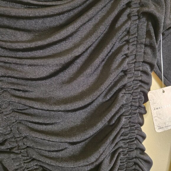 Free People Intimately Free NWT Meant To Be Ruched Black Bodysuit Size XS - Picture 7 of 11